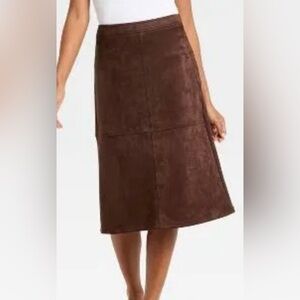 For Joseph Vintage chocolate brown Suede skirt, size M